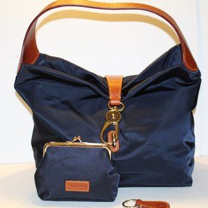 Dooney & Bourke Navy Nylon Shoulder Bag w/Wallet  NEW